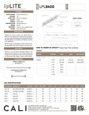 lipLITE LED Lighting Order Form