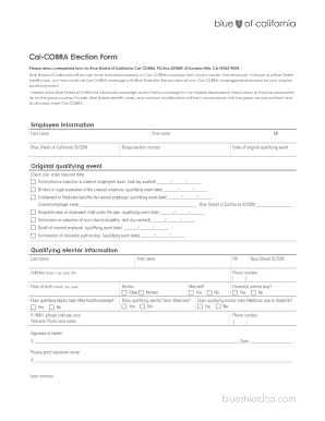 California COBRA Election Form