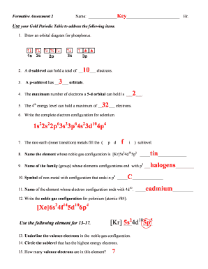 Chemistry Formative Assessment
