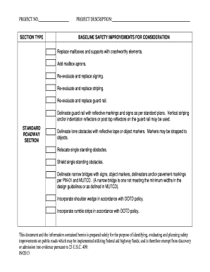 Baseline Safety Improvements Checklist