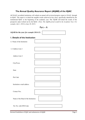 Annual Quality Assurance Report
