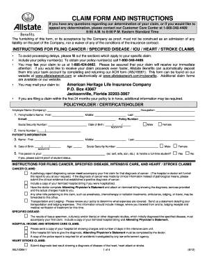 American Heritage Life Insurance Claim Form