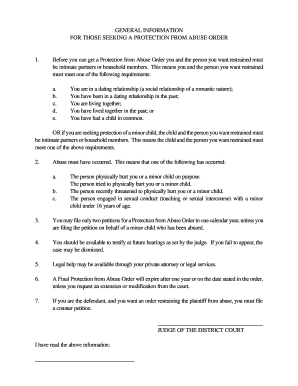 Protection From Abuse Order