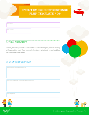 Event Emergency Response Plan Template