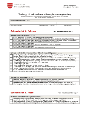 Norwegian Higher Education Application Supplement