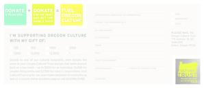 Oregon Cultural Trust Donation Form