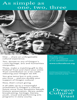 Oregon Cultural Trust Donation Form