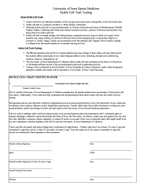 Sickle Cell Trait Testing Waiver