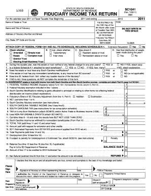 South Carolina Fiduciary Income Tax Return
