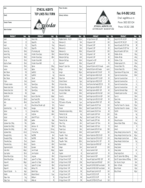 Veterinary Product Order Form