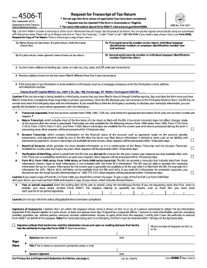 IRS Form 4506-T