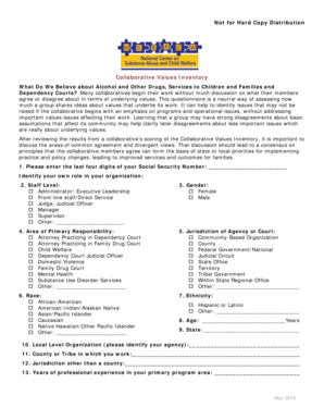 Collaborative Values Inventory Form