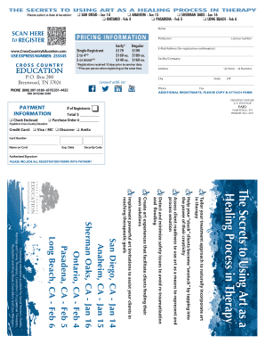 Art Therapy Seminar Registration Form