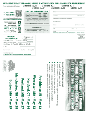 Outpatient Therapy CPT Coding, Billing, & Documentation Seminar