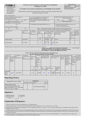 Form 4 Statement of Changes in Beneficial Ownership