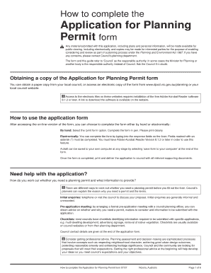 Application for Planning Permit