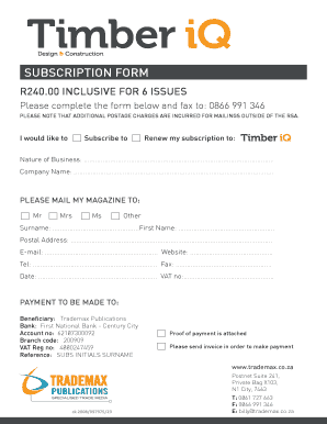 Subscription Form
