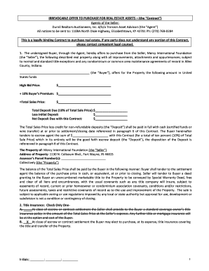 Irrevocable Offer to Purchase Real Estate