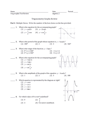 Trigonometry Graphs Test Review