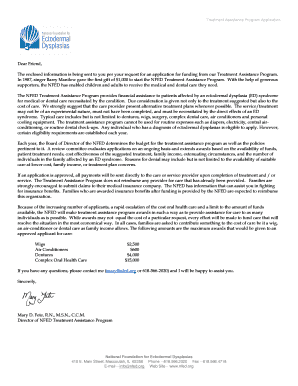 Treatment Assistance Program Application
