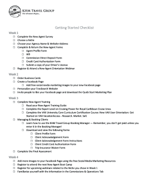 New Agent Onboarding Checklist
