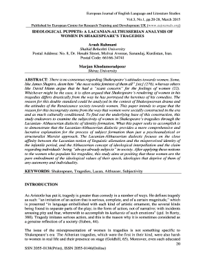 Food journal example - European Journal of English Language and Literature Studies Vol