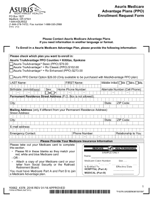 Asuris Medicare Advantage Enrollment Form