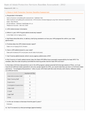 Adult Protective Services Baseline Assessment