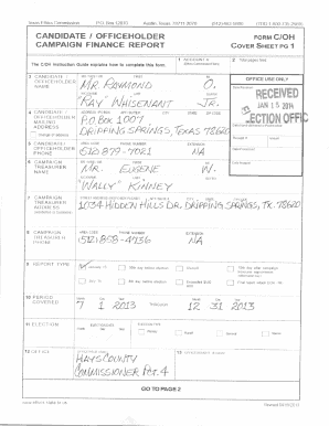 Texas Campaign Finance Report