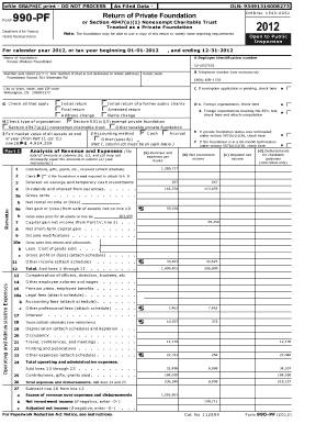 Form 990-PF 2012