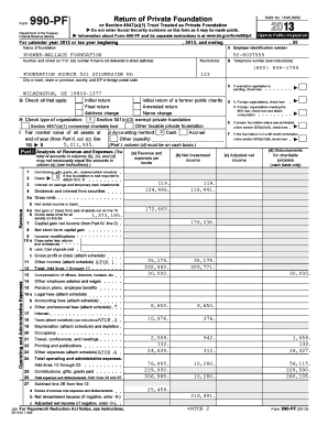 Form 990-PF Private Foundation Return