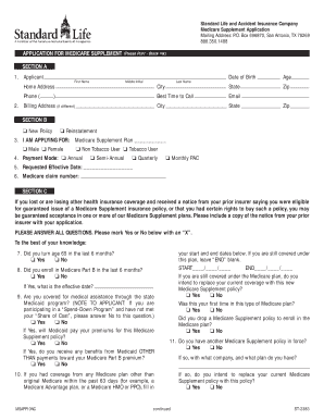 Medicare Supplement Application