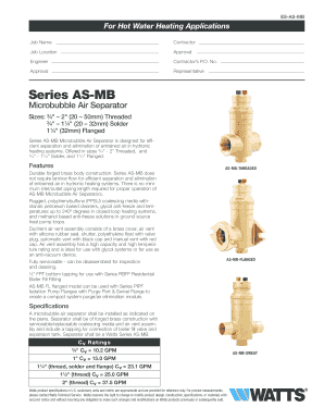 Microbubble Air Separator Installation Form