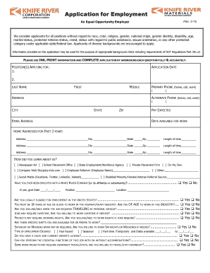Employment Application Form