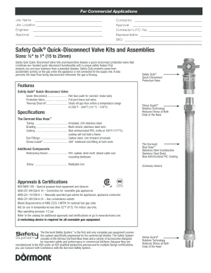 Safety Quik Quick-Disconnect Valve Kit Application