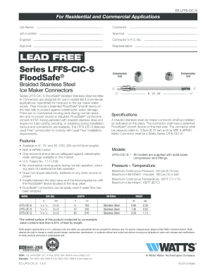 FloodSafe Ice Maker Connector Installation Form