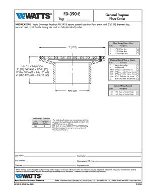 FD-390-E Floor Drain Specification