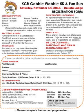 KCR Gobble Wobble 5K amp Fun Run - Ken-Caryl Ranch - ken-carylranch