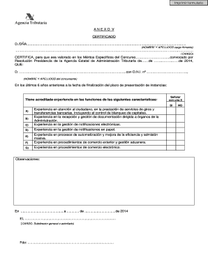 Agencia tributaria certificado