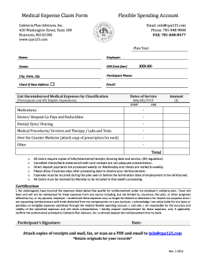 Medical Expense Claim Form