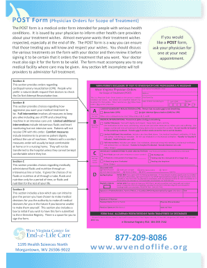 Physician Orders for Scope of Treatment Form