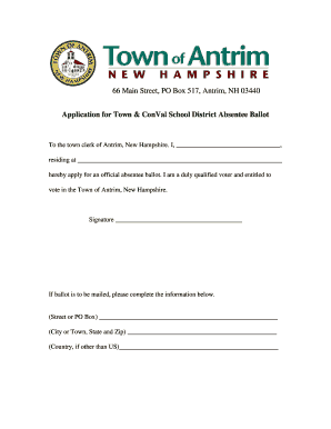 New Hampshire Absentee Ballot Application