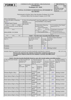 SEC Form 3 Beneficial Ownership