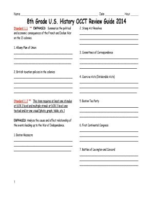 8th Grade US History Review Guide