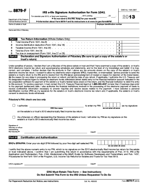 IRS Form 8879-F Signature Authorization