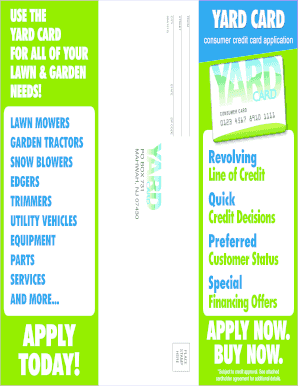 Consumer Credit Card Application