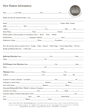 New Patient Information Form