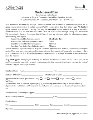 Member Appeal Form