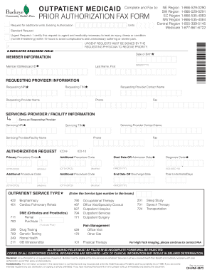 centene enterprise authorization fax form buckeye health plan fill buckeye outpatient prior authorization form
