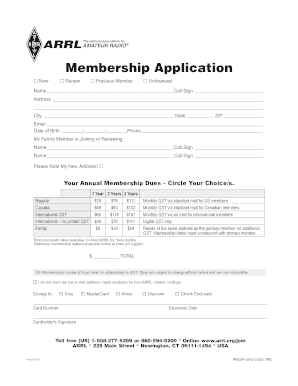 ARRL Membership Application